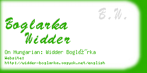 boglarka widder business card